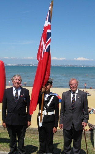 ARMED FORCES DAY June 2010, Graham Hall, Sea Cadet Dandy Marvin and Peter Burman at Ryde.