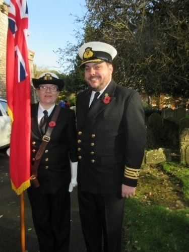 Elizabeth and Simon Brindle at the Cowes Remembrance service 10th November 2019
